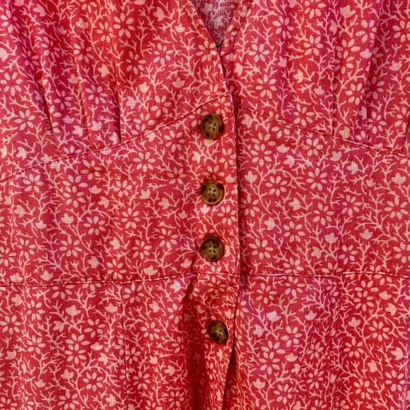 Floral Button-Down Maxi Dress XS - Picture 2 of 7